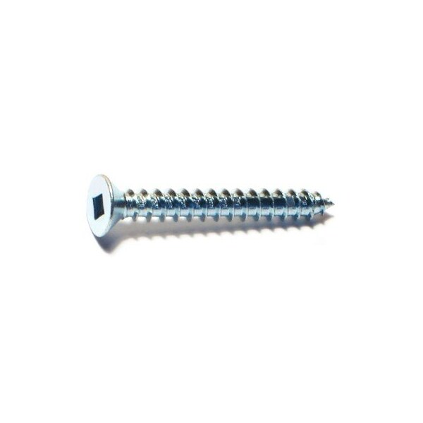 Midwest Fastener Sheet Metal Screw, #10 x 1-1/2 in, Zinc Plated Steel Flat Head Square Drive, 20 PK 64005 - main